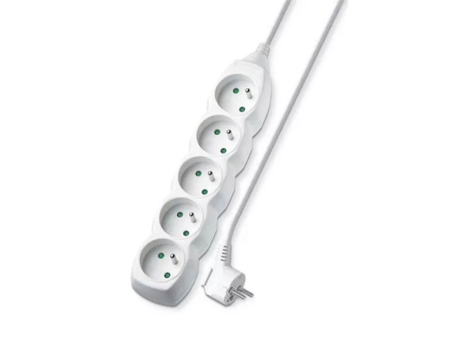 Prodlužovací kabel 3m s 5 zásuvkami Geti GEC53