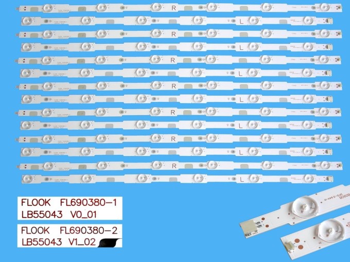 Kompletní LED podsvit pro 55" LCD panel Philips s 14 pásky DLED TOTAL ARRAY