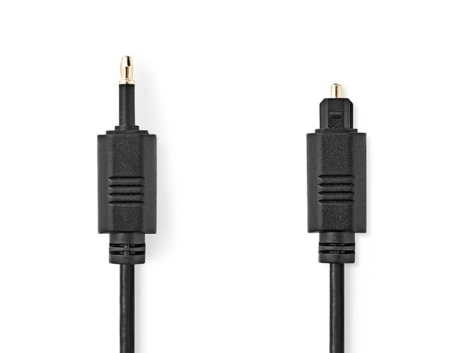 Optický audio kabel Toslink na 3,5mm jack 1 m černý