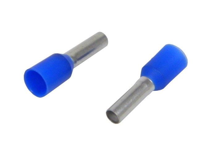 Izolovaná krimpovací trubičková dutinka modrá 2,5 mm²