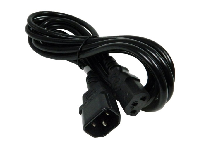 Napájecí prodlužovací kabel PC UPS 2 m s konektory IEC C13/C14