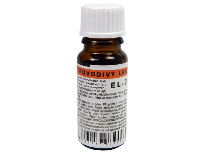 Elektrovodivý lak pro opravy plošných spojů EL - 3, 8 ml