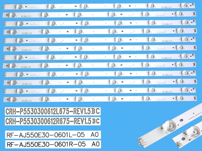 Sada LED podsvícení 550mm pro Sharp 55" LCD panel s 12 pásky