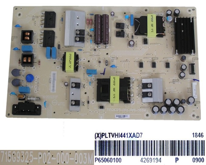 Napájecí zdrojová deska pro LCD TV Philips PLTVHI441XAD7 715G9325-P02-000-003M
