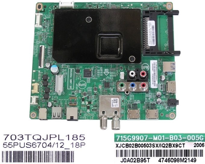 Základní deska LCD LED modulu pro Philips TV XJCB02B00503SX/IQ2BX9CT a XJCB02B00505SX/IQ2BX9CT