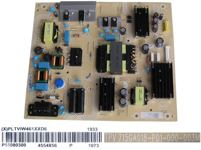Napájecí zdrojová deska LCD modulu Philips PLTVIW461XXD6 / 715GA018-P01-000-003M