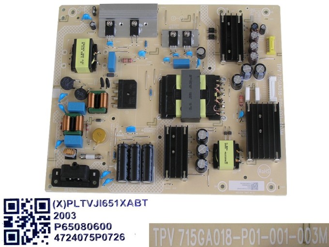Napájecí zdrojová deska LCD modulu Philips 715GA018-P01-001-003M