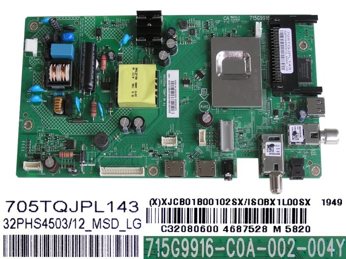Základní deska LCD LED modulu Philips XJCB01B00102SX / 715G9916-C0A-002-004Y
