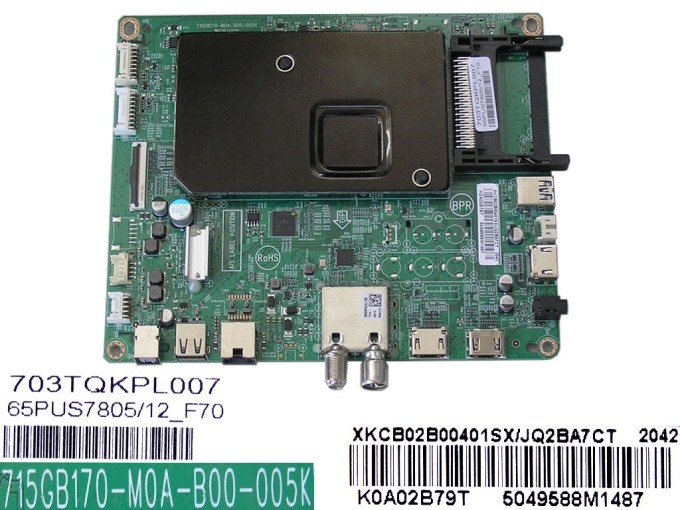 Základní deska LCD LED modulu Philips XKCB02B00401SX/JQ2BA7CT - Main board assy 715GB170-M0A-B00