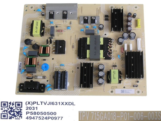 Napájecí zdrojová deska LCD modulu Philips PLTVJI631XXDL 715GA018-P01-006-003S