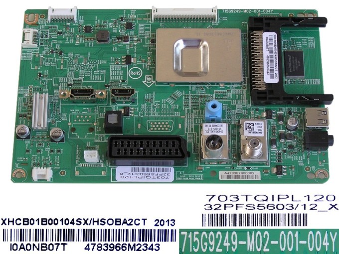 Základní deska LCD LED modulu Philips XHCB01B00104SX/HSOBA2CT Main board 715G9249-M02-001-004Y