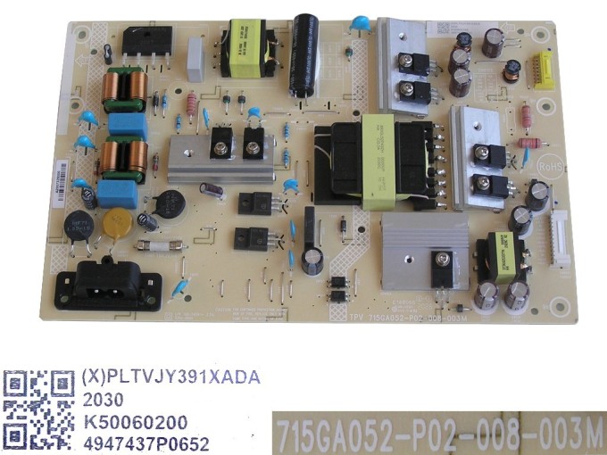 Napájecí zdrojová deska pro LCD TV Philips PLTVJY391XADA 715GA052-P02-008-003M