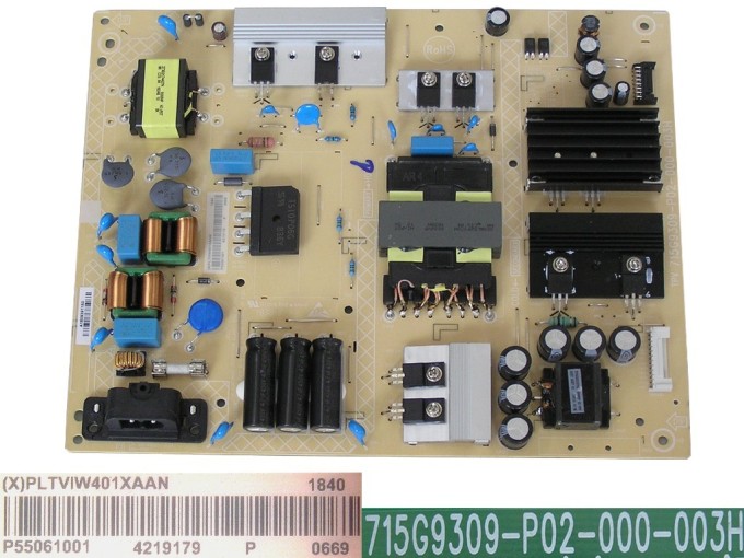 Napájecí zdrojová deska LCD modulu Philips PLTVIW401XAAN 715G9309-P02-000-003H