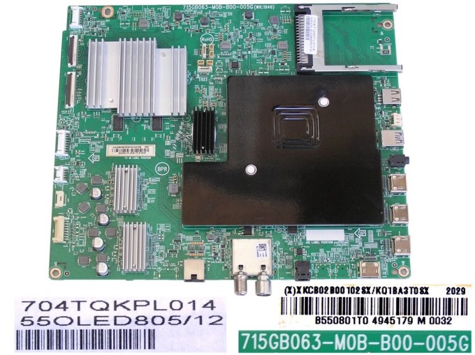 Základní deska LCD LED modulu Philips XKCB02B00102SX / Main board 715GB063-M0B-B00-005G
