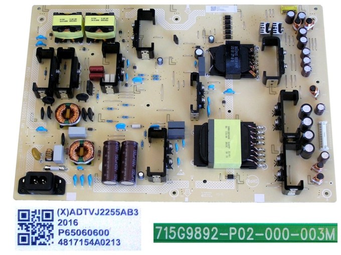 Napájecí zdrojová deska LCD modulu Philips ADTVJ2255AB3 715G9892-P02-000-003M