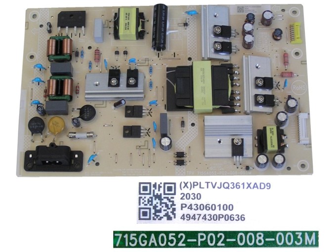 Napájecí zdrojová deska pro LCD TV Philips PLTVJQ361XAD9 715GA052-P02-008-003M