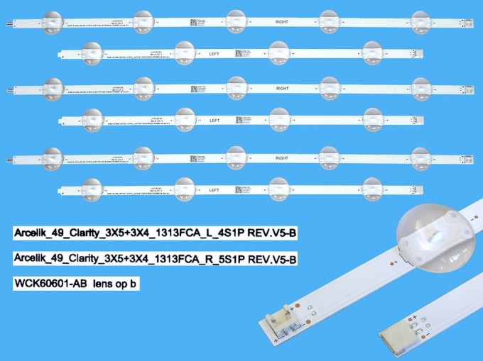 LED podsvitní sada pro Grundig Arcelik 49" s 6 pásky DLED Backlight