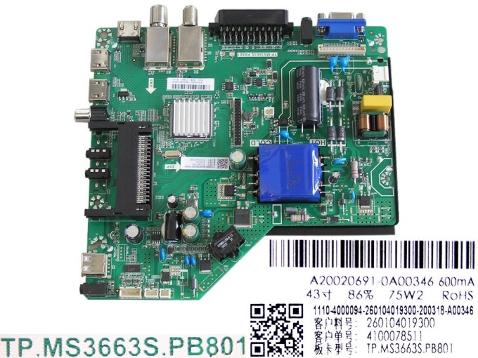 Základní deska LCD modulu pro Sencor SLE43F16TCS TV