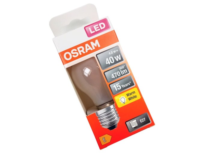 LED žárovka E27 OSRAM STAR 4W/827 2700K 470lm miniglobe teplá bílá