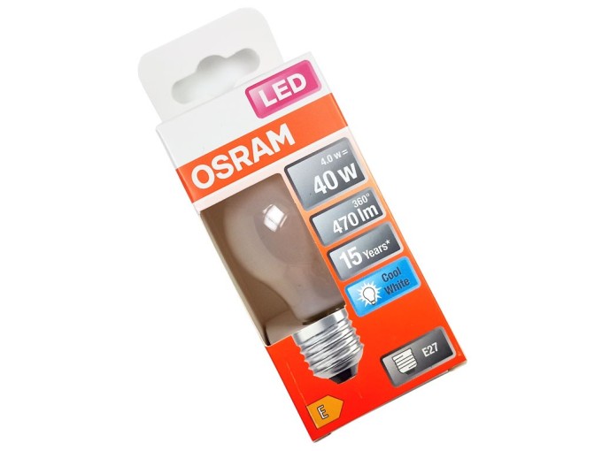 LED žárovka E27 STAR OSRAM 4W/840 4000K 470lm miniglobe studená bílá