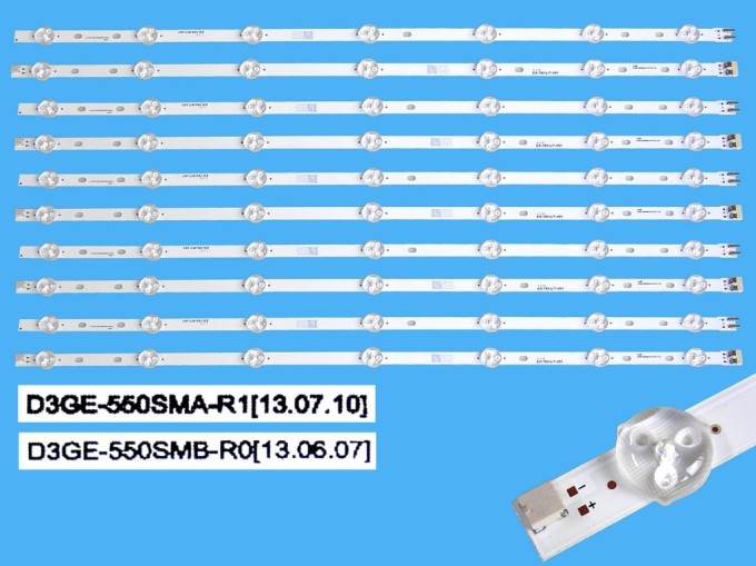 Sada LED podsvícení Samsung 10 pásků BN96-28772A + BN96-28773A pro LCD panel 55"