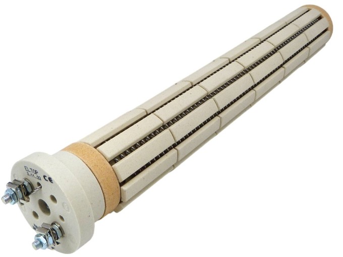 Keramické topné těleso do bojleru 2200W / 230V, 380 mm, 6 článků