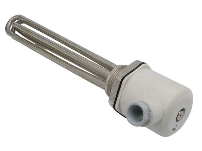Elektrické topné těleso 2 kW s chromovým povrchem a závitem G 6/4" pro bojler a elektrokotel