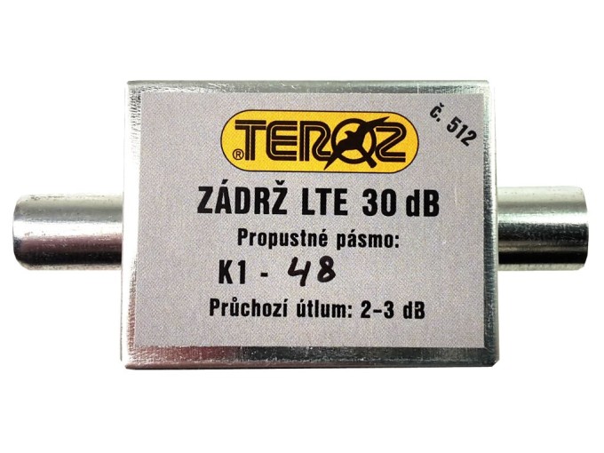 LTE filtr č.512 s útlumem 30dB pro kanály 1-48 K1-48 IEC
