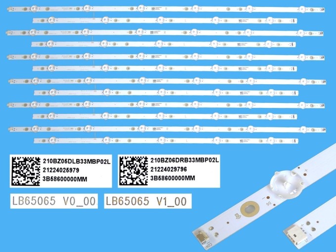 LED podsvitní sada 65" pro Philips TV s 12 pásky LB65065 V0_00 a V1_00