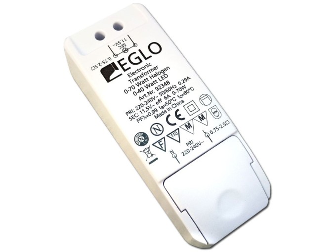 Halogenový transformátor 11,5V AC 6A 70W pro osvětlení