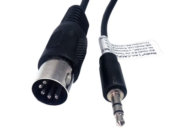 Stereo kabel 3,5mm jack - DIN 5 pin samec, 1 m