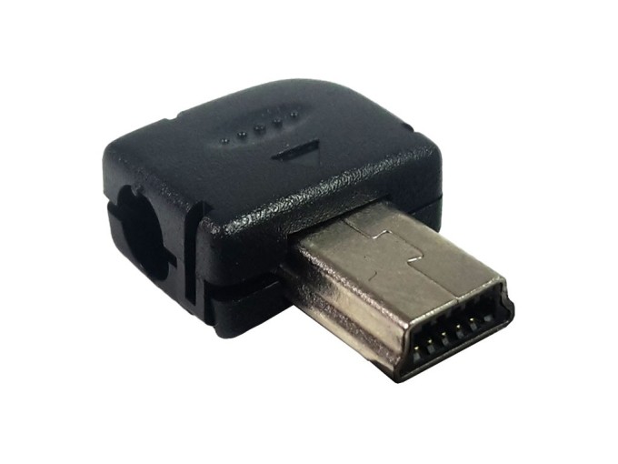 Mini USB 10pin konektor samec zahnutý 90° pro napájení na kabel