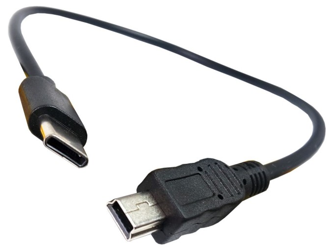 Kabelová redukce USB-C na mini USB s kabelem 26 cm