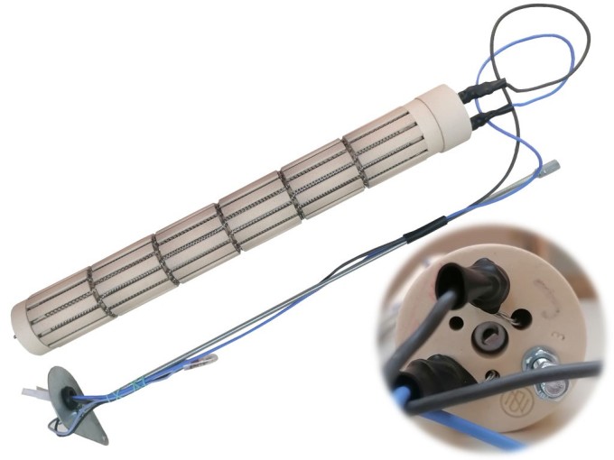Keramické topné těleso 2200 W, 230 V s přírubou