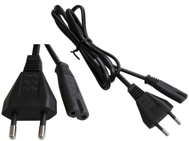 Napájecí síťový kabel 0,9 m pro malé přístroje s eurokonektorem černý