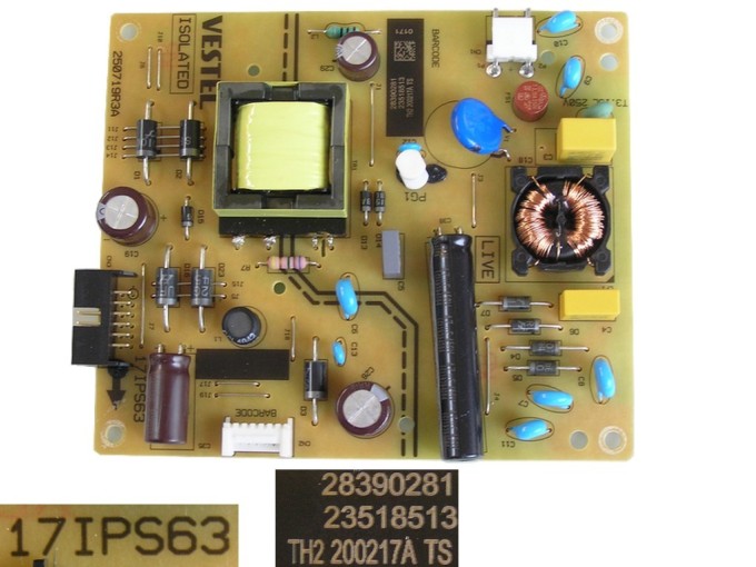 Napájecí zdrojová deska 17IPS63 pro LCD TV Vestel 23518513