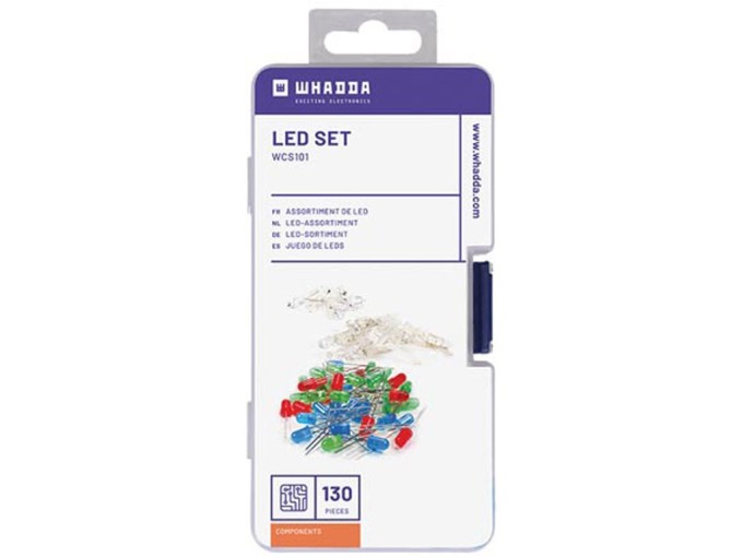 Kompletní sada 130 ks LED diod různých barev a typů