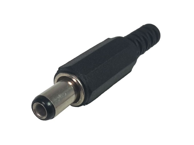 Napájecí konektor 5,5 x 2,5 mm s kabelem a pájením, délka 9 mm