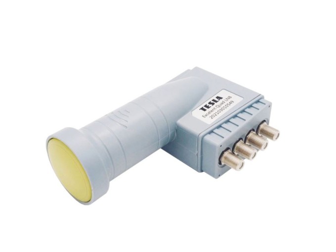Univerzální LNB konvertor TESLA Excelent Quad s LTE filtrem 0,1 dB