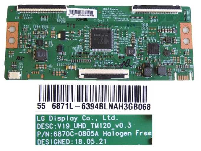 T-CON LCD modul 6871L-6394B / 6870C-0805A pro 55" TV