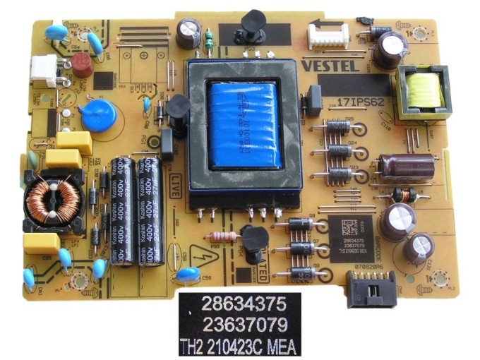 Napájecí zdrojová deska LCD modulu 17IPS62 Vestel 23637079
