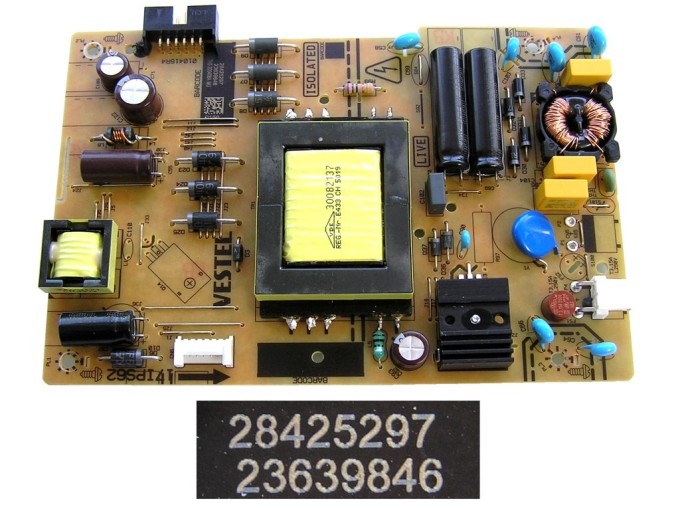 Napájecí zdrojová deska LCD modul 17IPS62 / SMPS Vestel 23639846