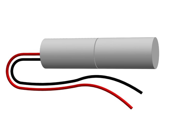 Akumulátor 2,4V 1600mAh SC pro nouzová světla s kabelem bez konektoru