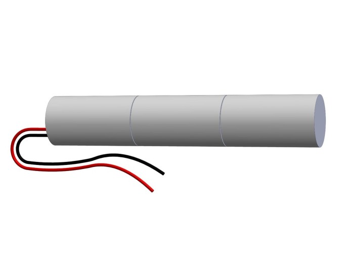 Akumulátor 3,6V 4500mAh D s kabelem bez konektoru pro nouzová světla