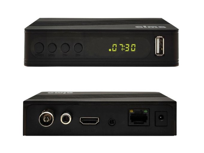 Set-top box Alma 2930 DVB-T2 H.265 HEVC přijímač