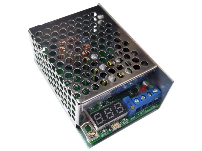 Nastavitelný step-down napěťový modul 3,5-30V / 0,8-29V, 250W, max 8A s digitálním voltmetrem