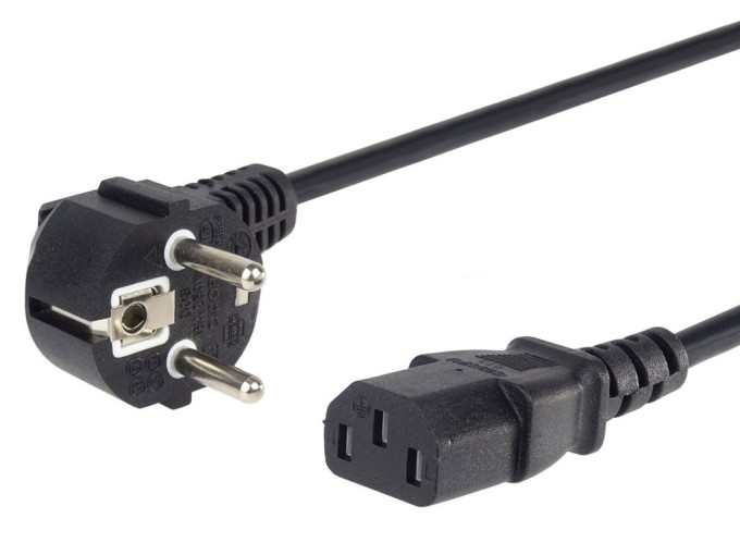 Napájecí síťový kabel PC 3m 3x0,75mm² černý