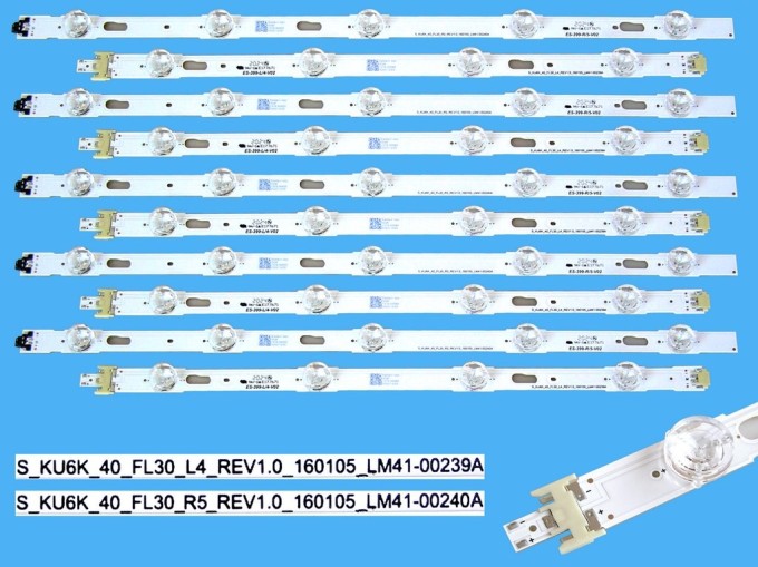 Sada LED podsvícení 40" pro Samsung LCD TV – 10 pásků DLED TOTAL ARRAY