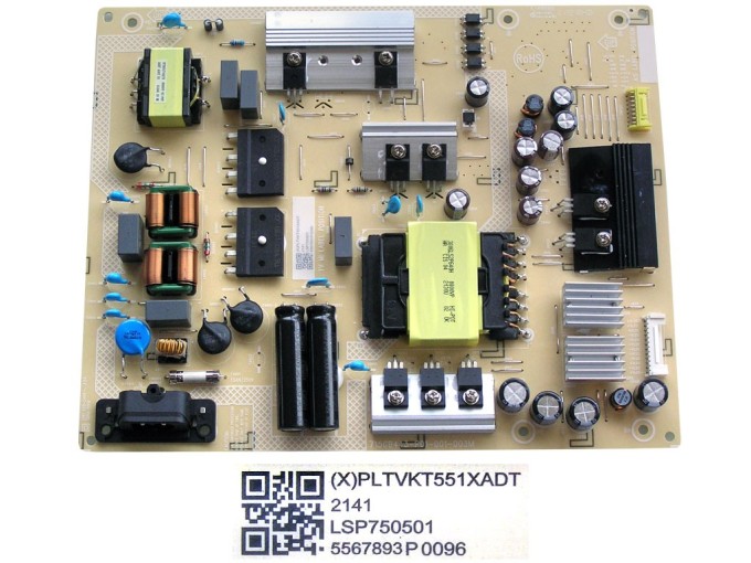 Napájecí zdrojová deska LCD modulu Philips PLTVKT551XADT 715GB443