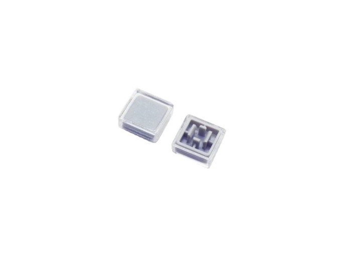 Šedý čtvercový hmatník 12x12 mm pro mikrospínače B3F-4055, B3FS-4055P